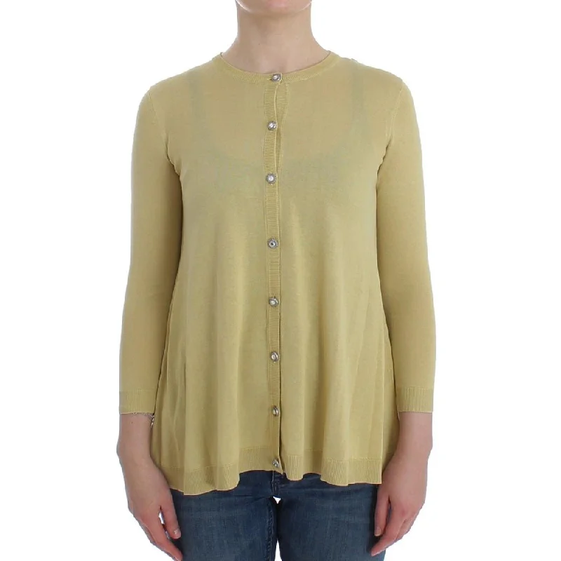 Dolce & Gabbana Yellow  Sweater Zippered Buttoned Snapped