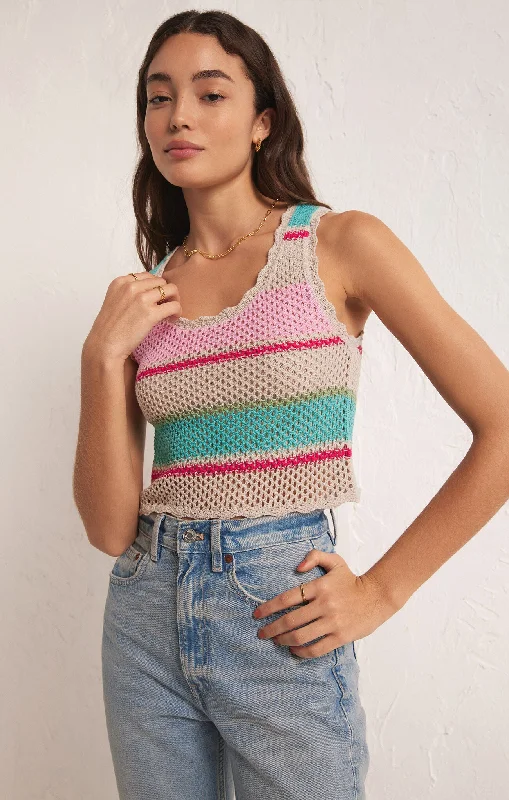 Sol Stripe Sweater Tank Houndstooth Herringbone Solid