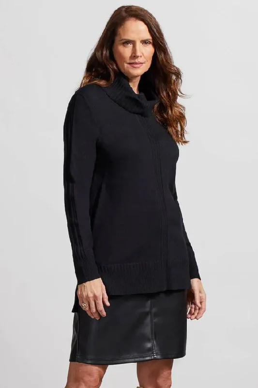 Tribal Cowl Neck Tunic Sweater Iron Safe Non-Iron Wrinkle Free