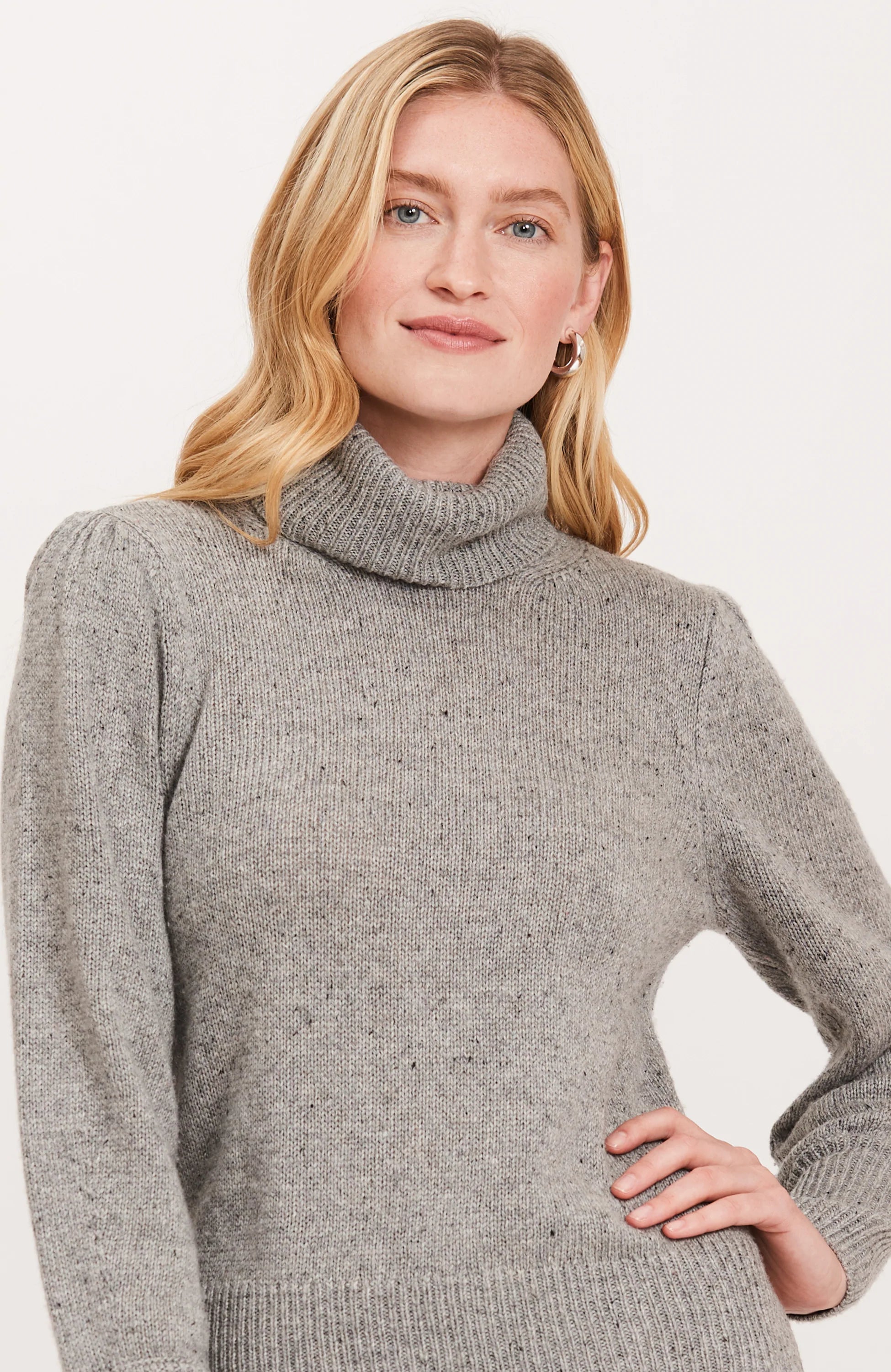 Tyler Boe Fleck Turtleneck Sweater Grey Nylon Fabric Polyester Fabric Spandex Fabric