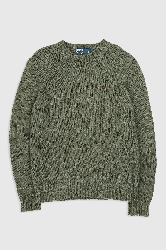 Vintage Knit Sweater Handmade Hand-knitted Hand-woven