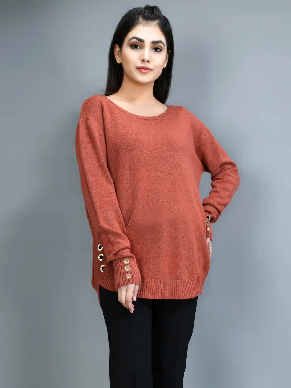 Eyelet detail Sweater Neon Metallic Matte