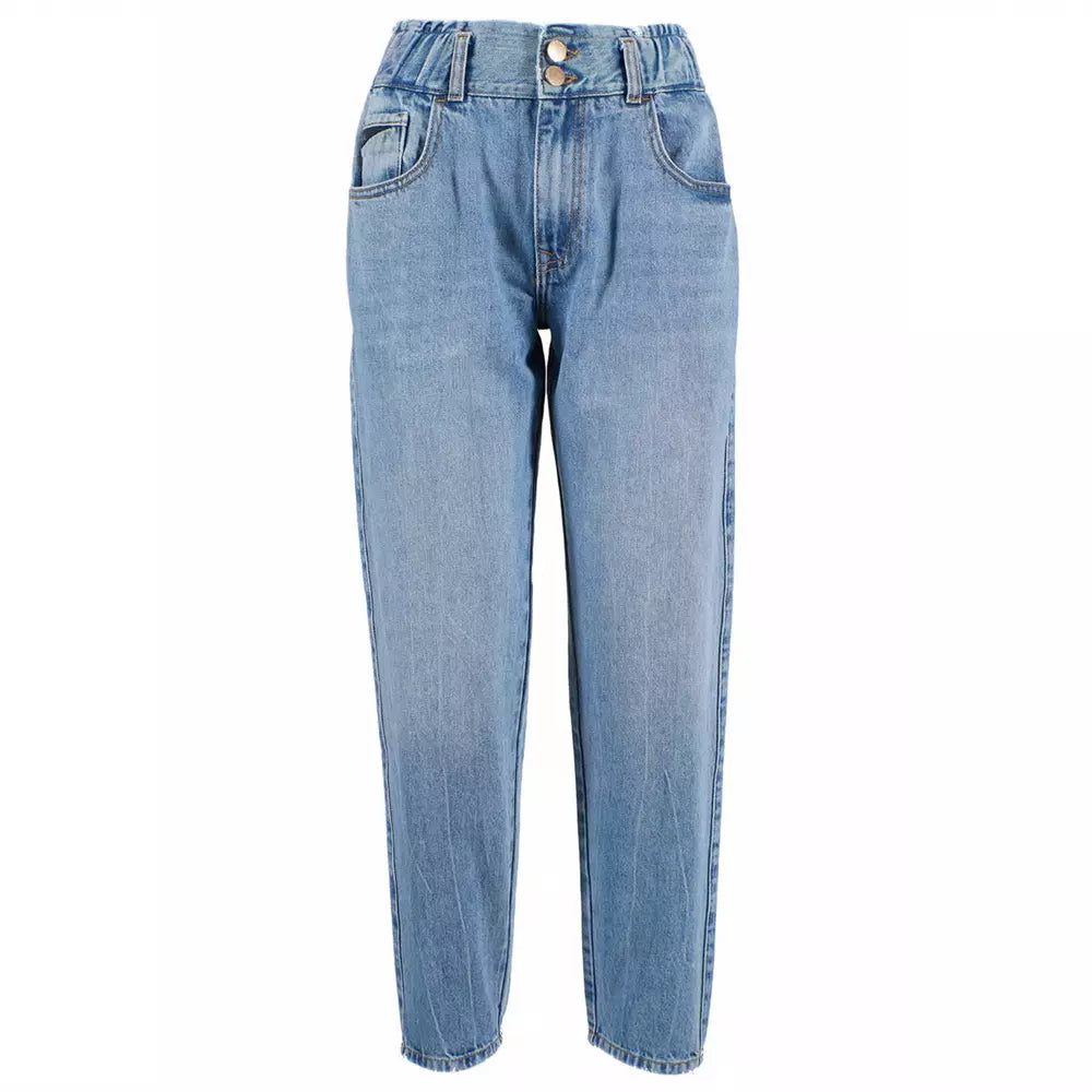 Blue Cotton Women's Jean Stylish Shredded Denim Jeans