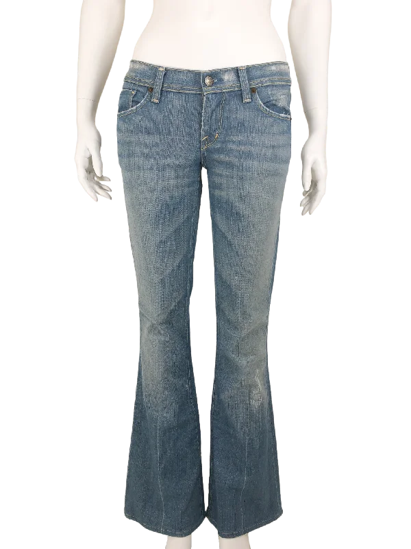 Citizens of Humanity, Ingrid #002 Distressed Flare Jean, Size 26 (2) Trendy Vintage Denim Jeans