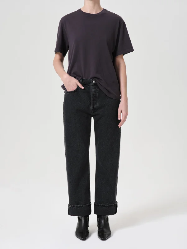 Fran Jean - Black Tea Fashionable Bootcut Jeans