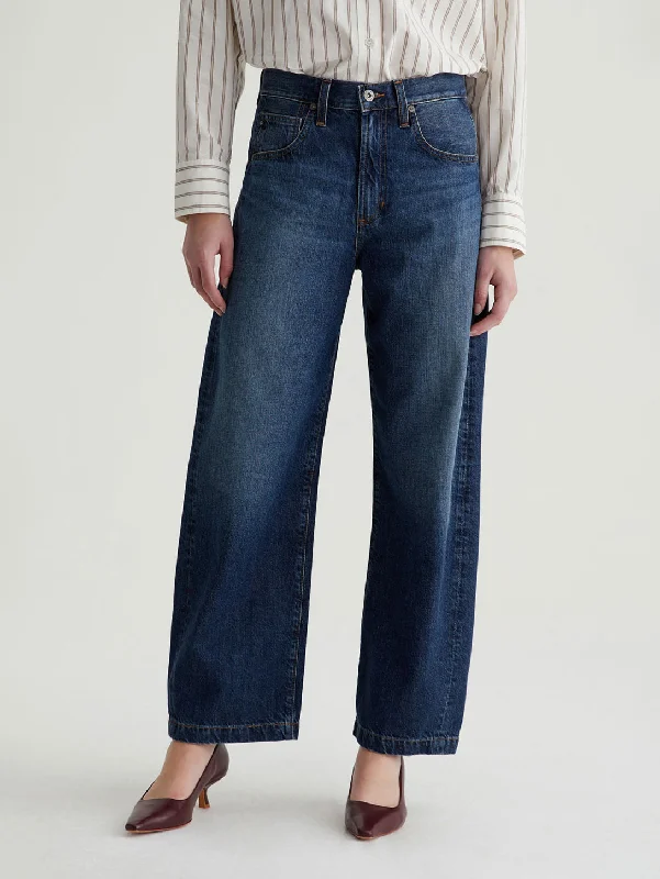 Hattie Barrel Leg Jean - Balem Comfortable Distressed Straight-Leg Jeans