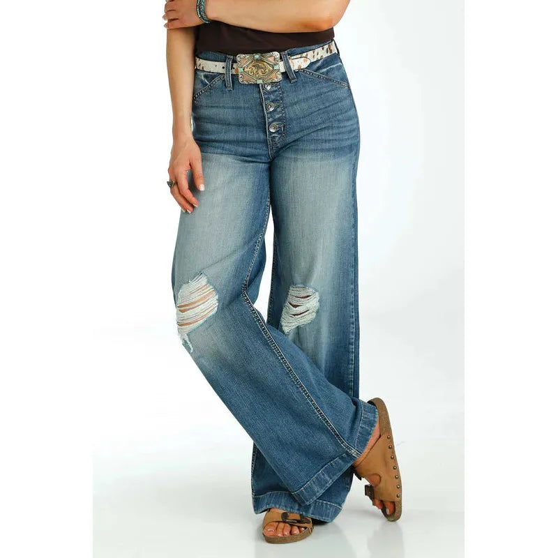 Ladies Cruel Denim Skylar Jean Trendy Button-Up High-Waist Jeans