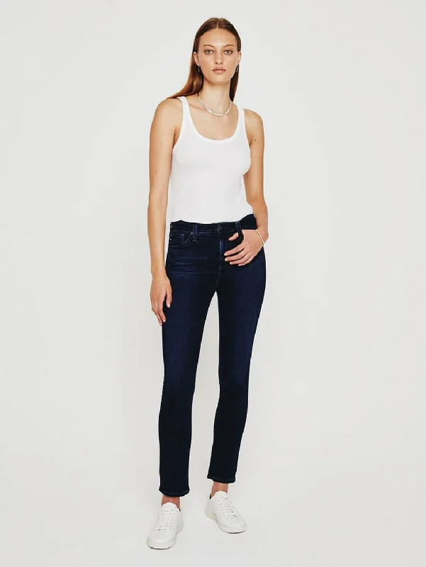 Mari Mid Rise Straight Jean - Plaza Elegant Dark-Wash Bootcut Jeans