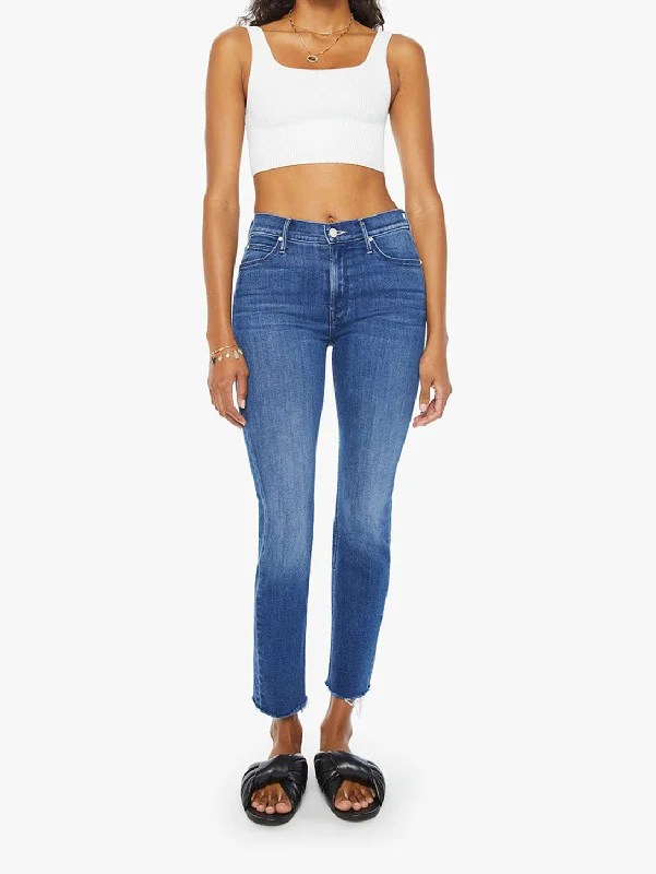 Mid Rise Dazzler Ankle Fray Jean - Nothing Between Us Comfortable Boyfriend Jeans