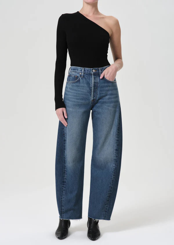 Split Pieced Luna Jean Cozy Stretch High-Waist Jeans