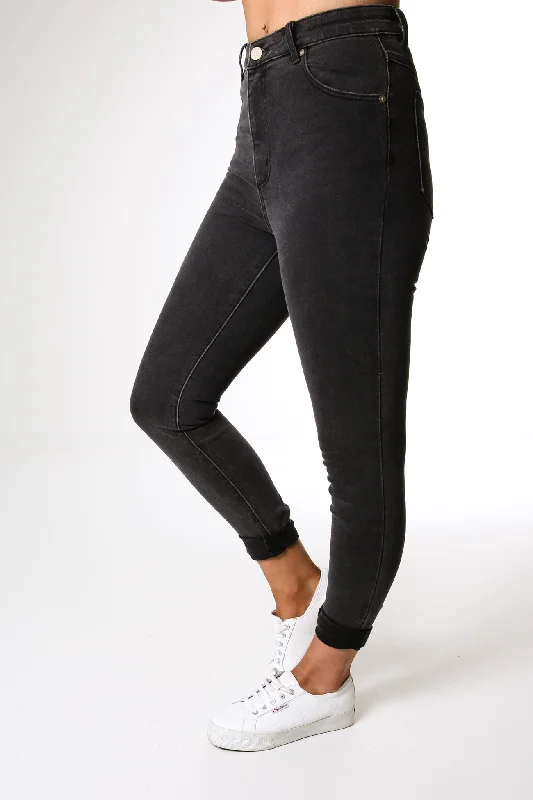 A High Skinny Ankle Basher Jean Graphite Casual Light Wash Jeans