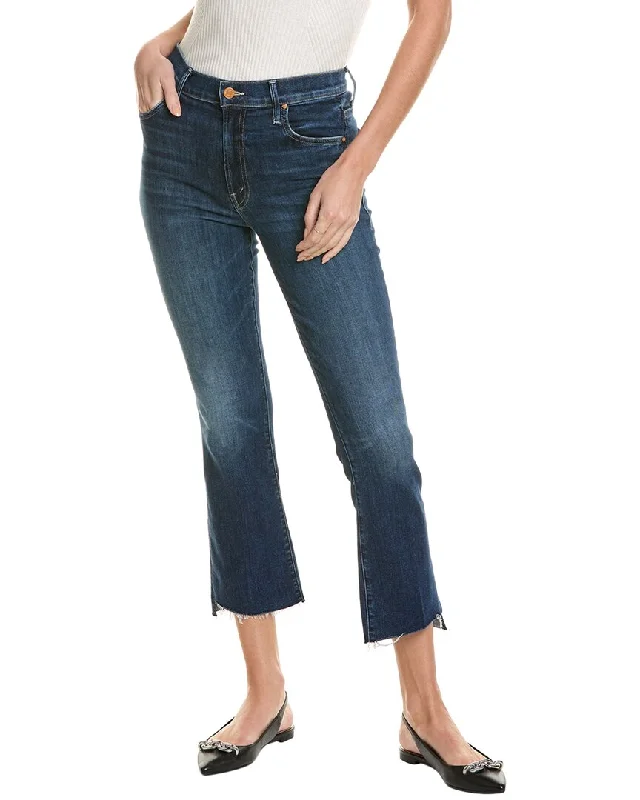 Mother The Insider Step Fray Teaming Up Crop Jean Stylish Shredded Denim Jeans