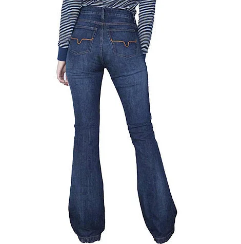 Kimes Ranch Jennifer Dark Wash Jean Women's Fashionable Raw Hem Bootcut Jeans