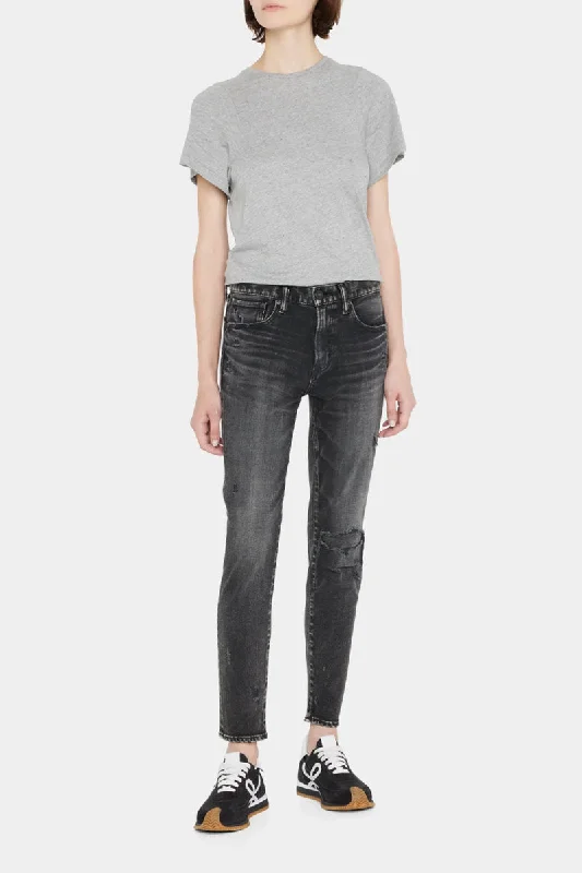 Lenwood Jean - Black Trendy Pleated Waist Jeans