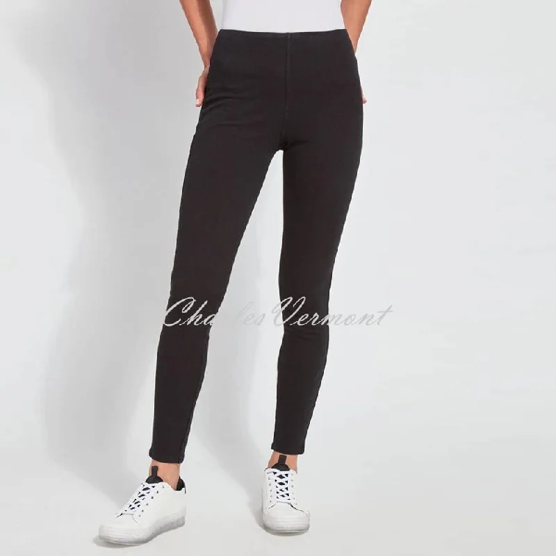 Lysse Toothpick Denim Skinny Jean with Back Pockets – Style 1552 (Black) Fashionable Cropped Denim Jeans