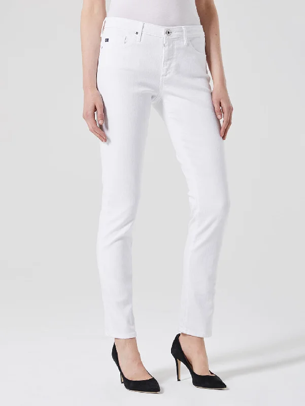 Mari Mid Rise Straight Jean - White Trendy Skinny Fit Jeans