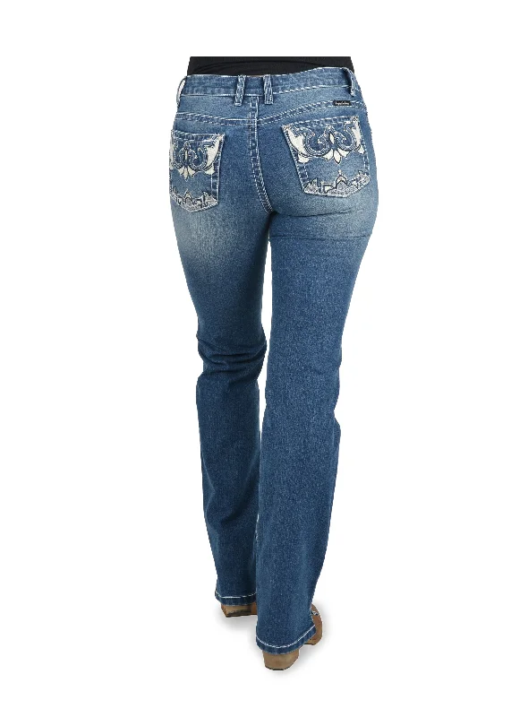 PCP2212574 Pure Western Women's Maryanna Straight Leg jean 34' Classic Slim Fit Jeans