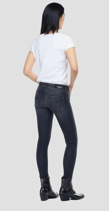 Replay Hyper Flex Jean- Black Fashionable Slouchy Fit Jeans