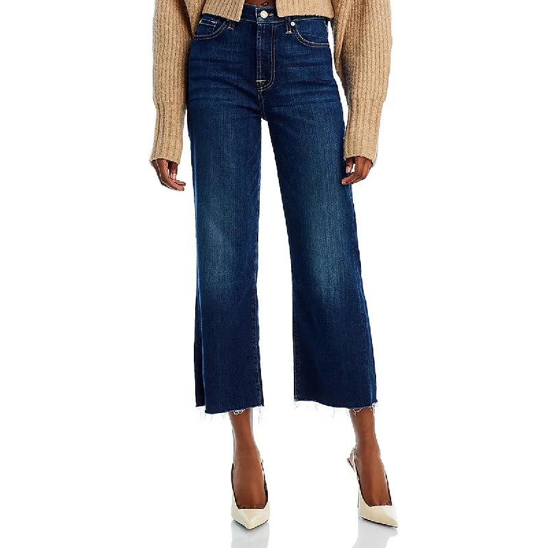 7 For All Mankind Womens Alexa Denim Cropped Wide Leg Jeans Stylish High-Waist Jeans 7 For All Mankind Womens Alexa Denim Cropped Wide Leg Jeans Stylish High-Waist Jeans