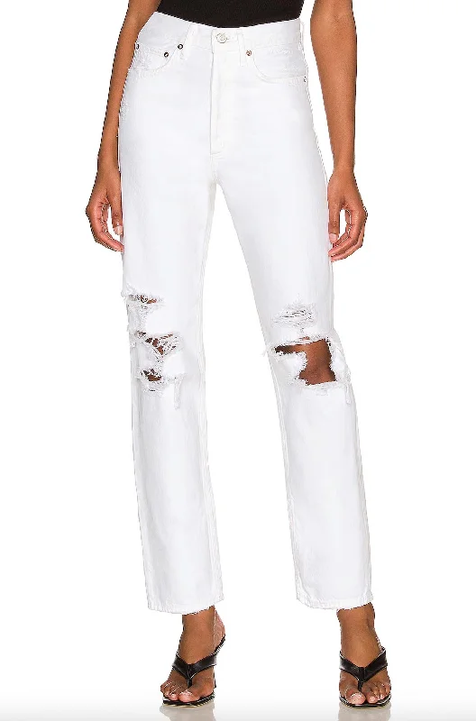 90's Mid Rise Loose Fit Jean In Vanish Chic Ripped Jeans