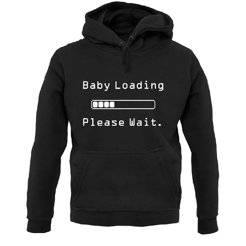 Baby Loading Please Wait Unisex Hoodie Hoodie with Mock Neck Collared Structured