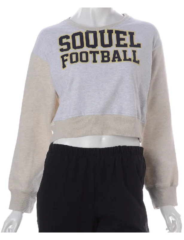 Label Caroline Cropped Sports T-shirt Front Sweatshirt Hoodie with Print Artistic Unique Label Caroline Cropped Sports T-shirt Front Sweatshirt Hoodie with Print Artistic Unique