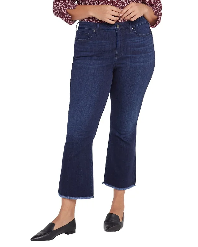 Nydj Plus Fiona Slim Flare Court Ankle Cut Jean Trendy Layered Pocket Jeans
