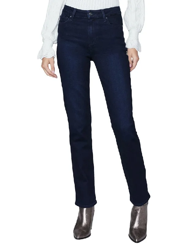 Paige Cindy Monique Straight Leg Jean Elegant Raw Hem Jeans