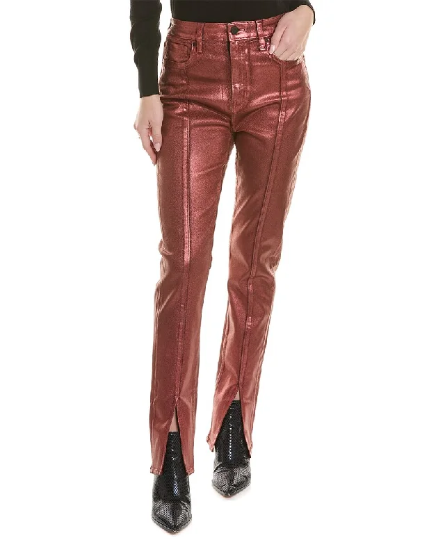 Hudson Jeans Harlow Ultra High-Rise Cinnamon Glitter Cigarette Jean Elegant Raw Hem Jeans Hudson Jeans Harlow Ultra High-Rise Cinnamon Glitter Cigarette Jean Elegant Raw Hem Jeans