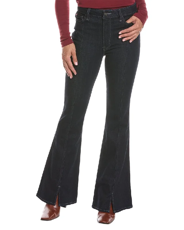 Hudson Jeans Heidi Indigo Rinse High-Rise Flare Jean Stylish Paperbag Waist Denim