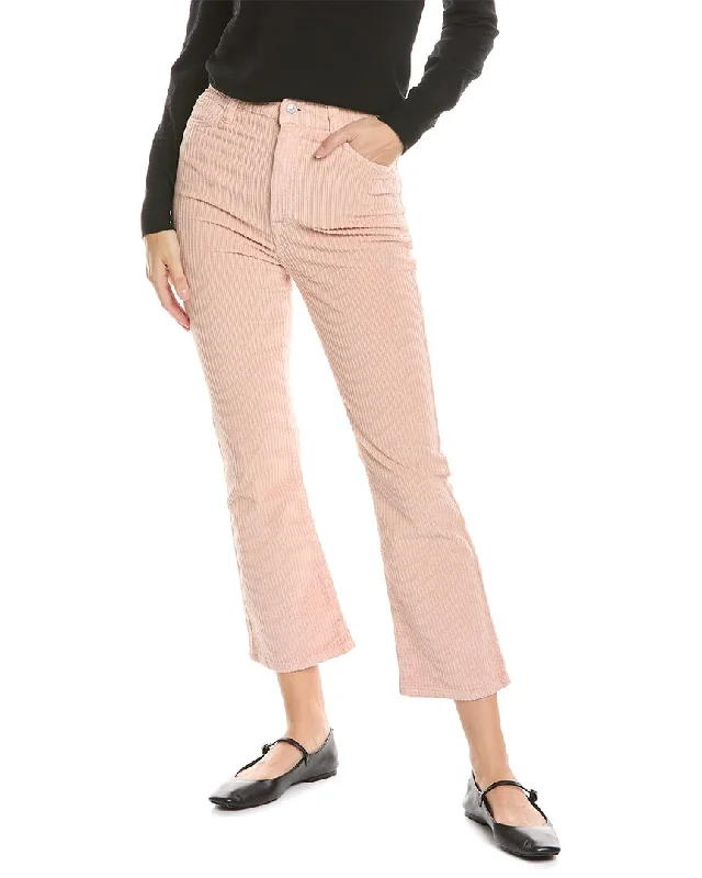 7 For All Mankind Cameo Rose Ultra High-Rise Corduroy Slim Kick Jean Elegant High-Waisted Flared Jeans
