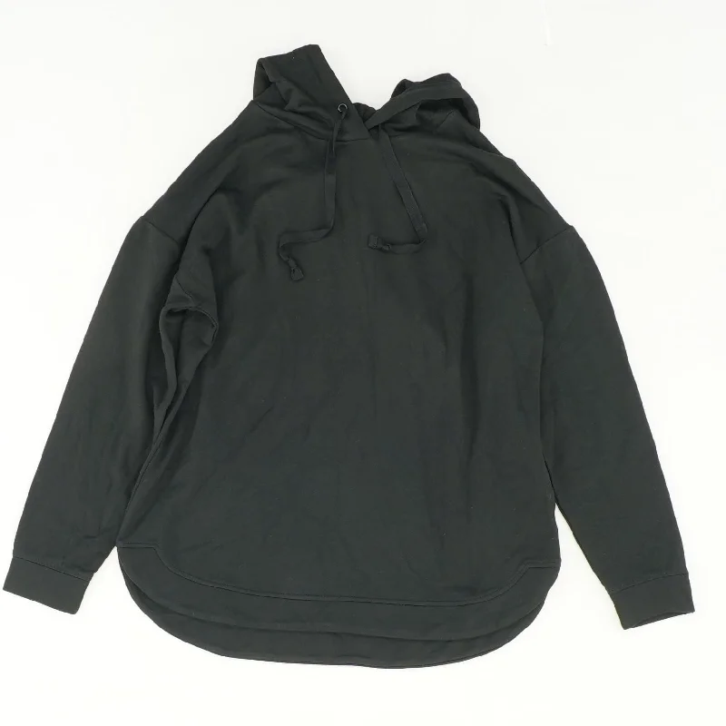 Black Solid Hoodie Hoodie with Slim Fit Tailored Modern