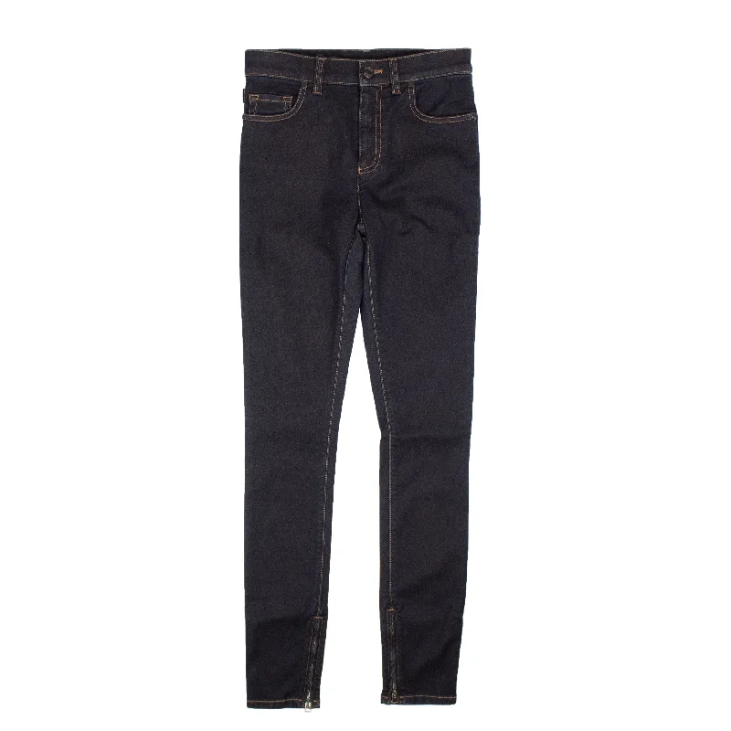 Blue Skinny Jeans Comfortable Straight-Legged Denim