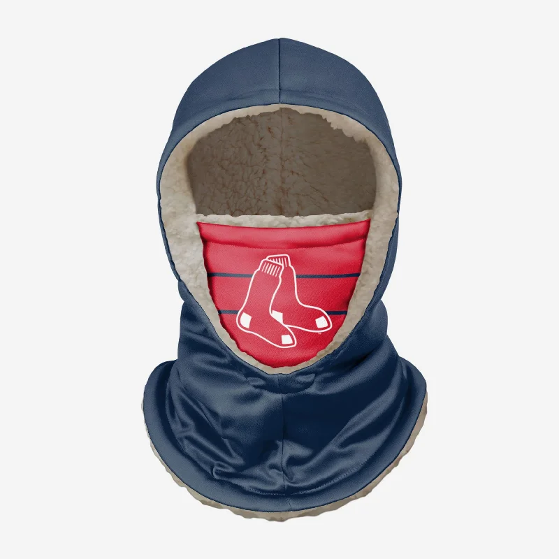 Boston Red Sox Thematic Hooded Gaiter Hoodie with Velcro Closure Adjustable Secure