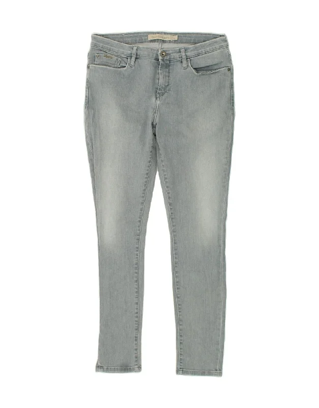 CALVIN KLEIN Womens Skinny Jeans W31 L32  Grey Cotton Elegant Raw Hem Jeans