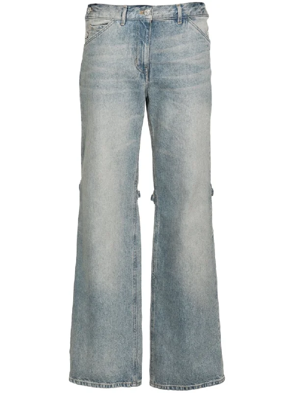 Courreges Pre Jeans Clear Blue Comfortable Zip-Up Skinny Jeans