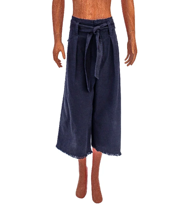 Cropped Wide Leg Culotte Jeans Comfortable Full-Length Denim Jeans