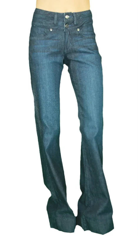 CUSTO BARCELONA Women's Jane Used Dark Wash High Waist Jeans DE3003 $220 Fashionable Raw Hemmed Jeans CUSTO BARCELONA Women's Jane Used Dark Wash High Waist Jeans DE3003 $220 Fashionable Raw Hemmed Jeans