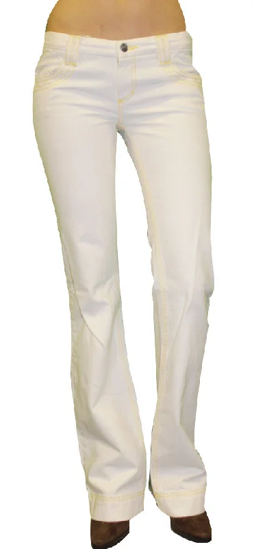 CUSTO BARCELONA Women's Tiplex White Denim Bootcut Jeans 293050 $220 NWT Chic Rip-Detail High-Waist Jeans CUSTO BARCELONA Women's Tiplex White Denim Bootcut Jeans 293050 $220 NWT Chic Rip-Detail High-Waist Jeans