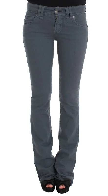John Galliano Elegant Slim Fit Bootcut Jeans Classic Button Fly Jeans