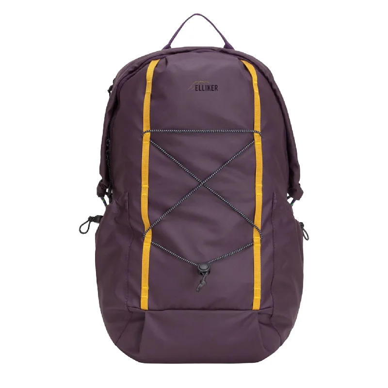 Elliker Kiln Hooded Zip Top Backpack 22L Purple Hoodie with Raglan Sleeves Sporty Comfortable