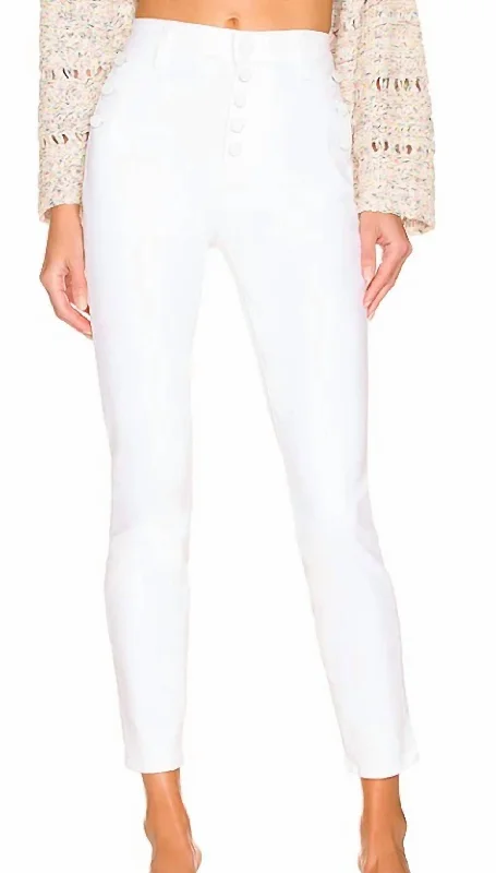 Emmie Ankle Jeans In Crisp White Stylish Relaxed Fit Skinny Jeans