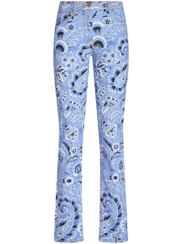 Etro Jeans Clear Blue Trendy Bootcut High-Waisted Jeans