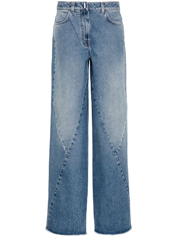 Givenchy Jeans Clear Blue Fashionable Cropped Denim Jeans