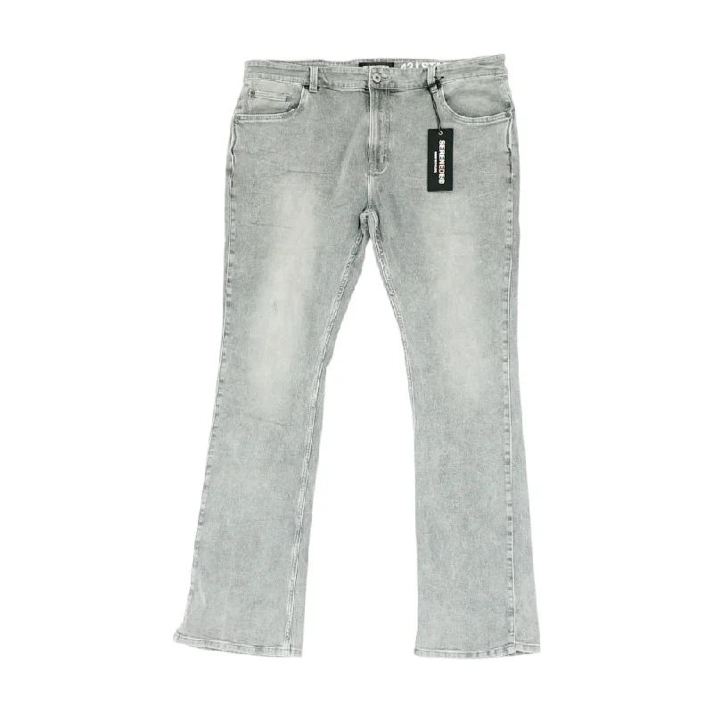 Gray Solid Jeans Trendy Acid Wash Skinny Jeans