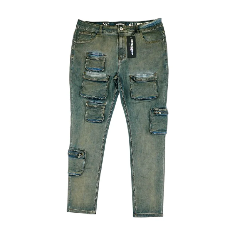 Gray Solid Slim Jeans Fashionable White Denim Jeans