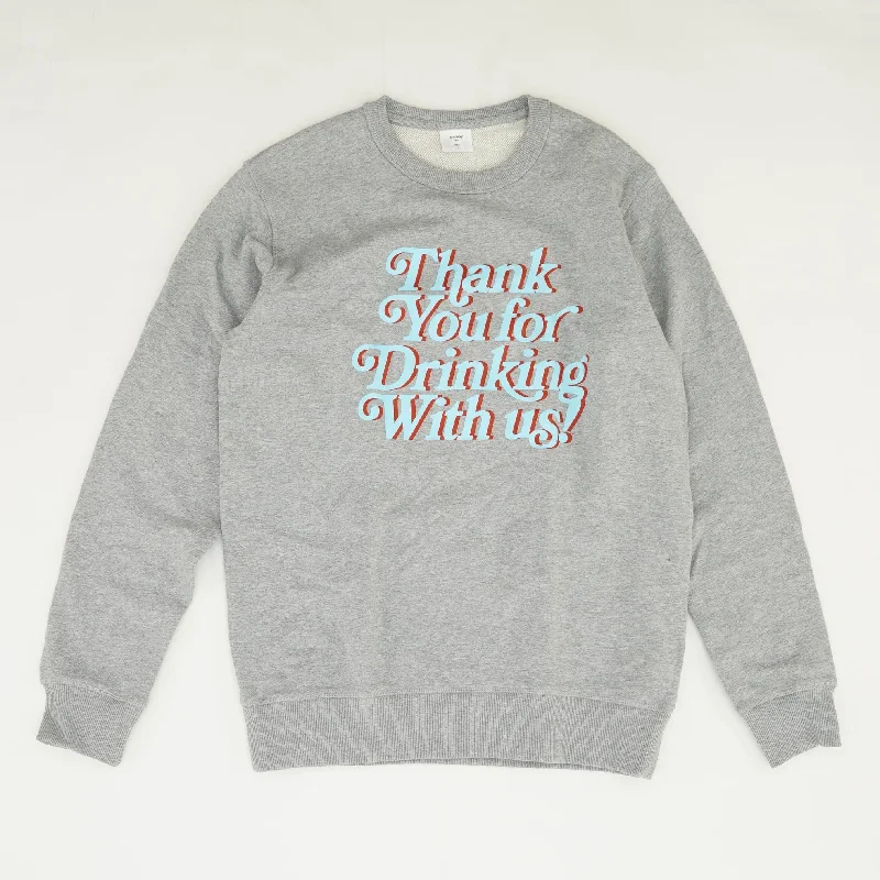 Gray Solid Sweatshirt Hoodie with Contrast Stitching Detailed Premium