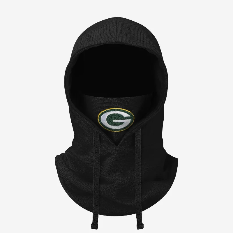 Green Bay Packers Waffle Drawstring Hooded Gaiter Hoodie with Print Artistic Unique