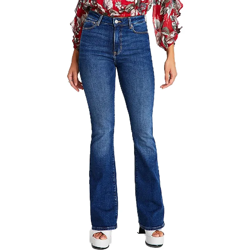 Guess Womens Plus    Mid Rise Medium Wash Flared Jeans Fashionable Slouchy Fit Jeans