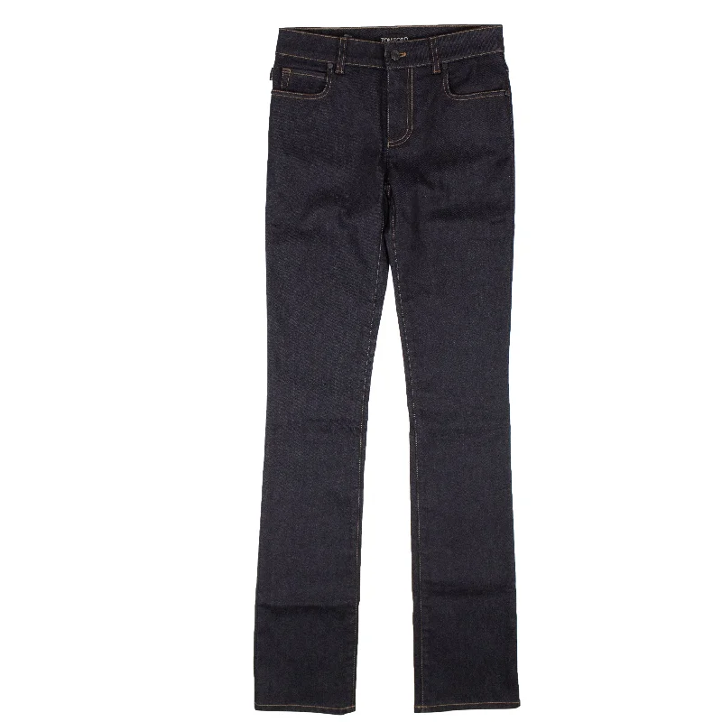 Indigo Skinny Jeans Fashionable Cropped Denim Jeans